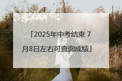 2025年中考结束 7月8日左右可查询成绩