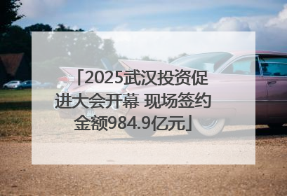 2025武汉投资促进大会开幕 现场签约金额984.9亿元