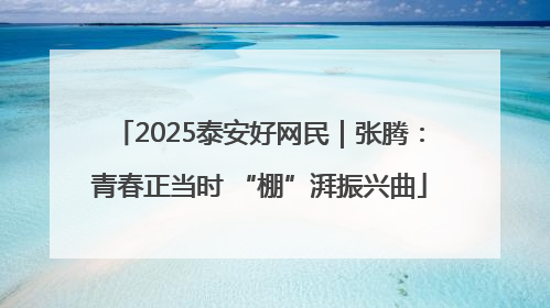 2025泰安好网民｜张腾：青春正当时 “棚”湃振兴曲