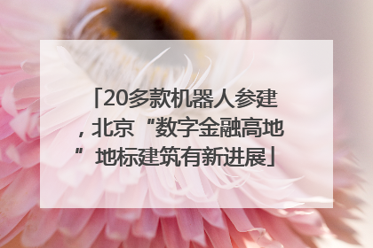 20多款机器人参建，北京“数字金融高地”地标建筑有新进展