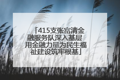 415支张富清金融服务队深入基层 用金融力量为民生福祉建设筑牢根基
