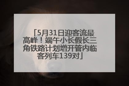 5月31日迎客流最高峰！端午小长假长三角铁路计划增开管内临客列车139对