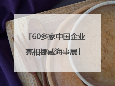 60多家中国企业亮相挪威海事展
