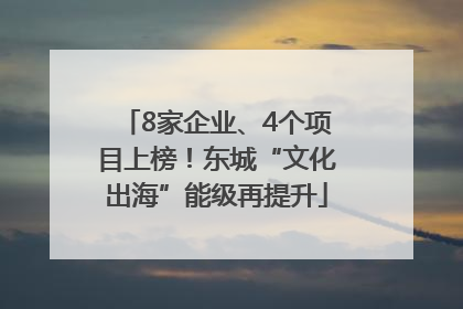 8家企业、4个项目上榜！东城“文化出海”能级再提升