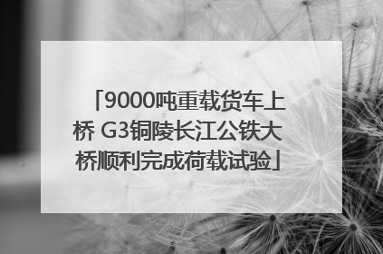9000吨重载货车上桥 G3铜陵长江公铁大桥顺利完成荷载试验