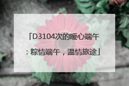 D3104次的暖心端午：粽情端午，温情旅途